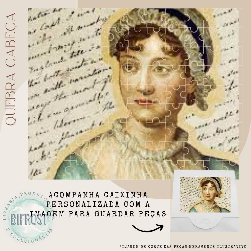 Quebra-cabeça Grandes Escritoras Jane Austen  Puzzle Presente Lembrançinhas Geek Otaku