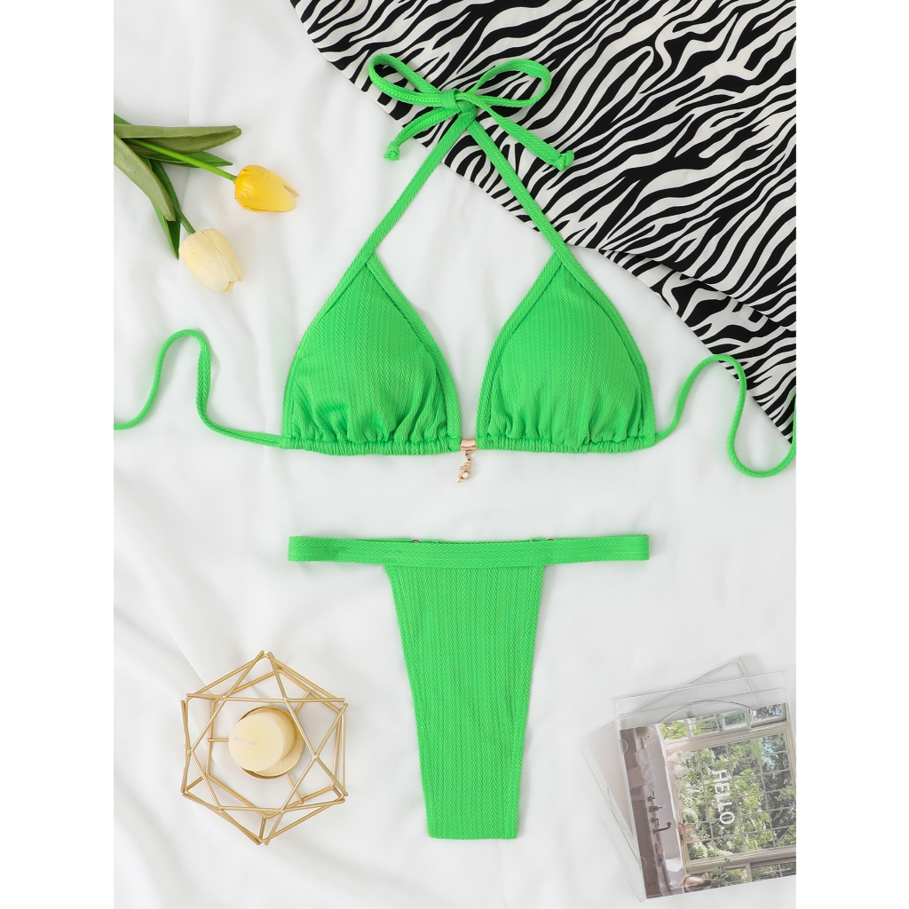 RWX VEST Biquíni Triângulo Texturizado - O Must-Have do Verão 2024 XX502