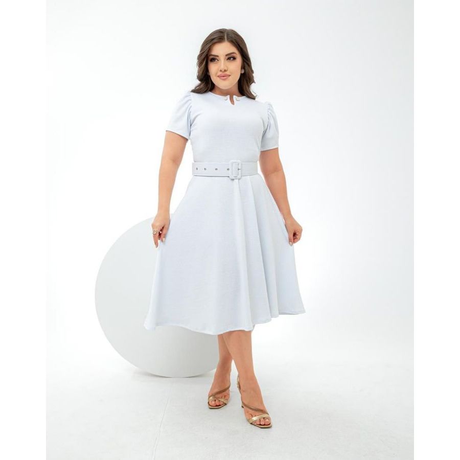 Vestido Alice Com Perola Acompanha Cinto em Oferta na Shopee