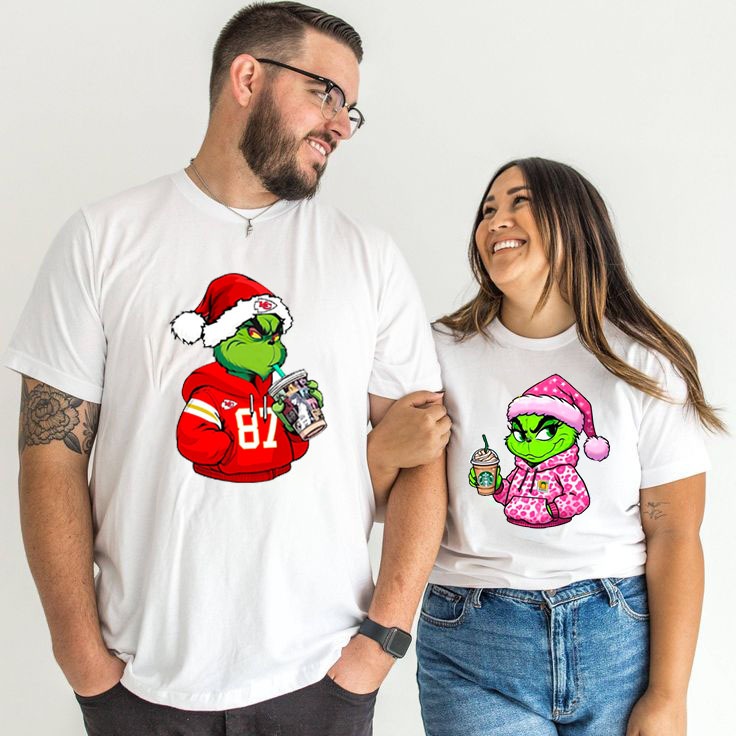 Kit Casal Grinch Feminino e Masculino Natal Estampado Lançamento