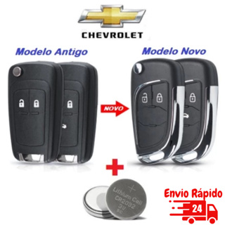 Chave Canivete Onix Cruze Cobalt S10 Spin Sonic Prisma Tracker Chevrolet GM + Bateria em Oferta na Shopee