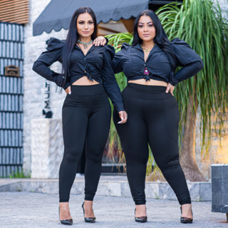 Calça Legging Cintura Alta Efeito Lipo Modelagem Exclusiva Do M a G4 Tecido Grosso Zero Tr...