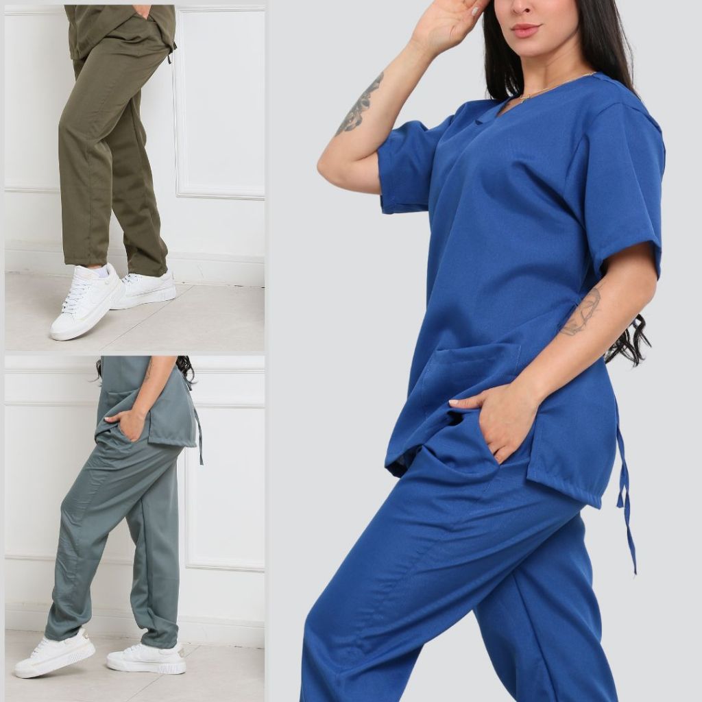 Calça de Pijama Cirurgico Hospitalar Scrub  UNISSEX OXFORD
