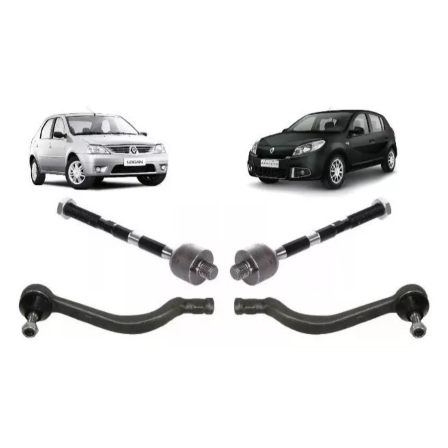 Par Terminal + Axial De Direção Renault Logan / Sandero 2007/13