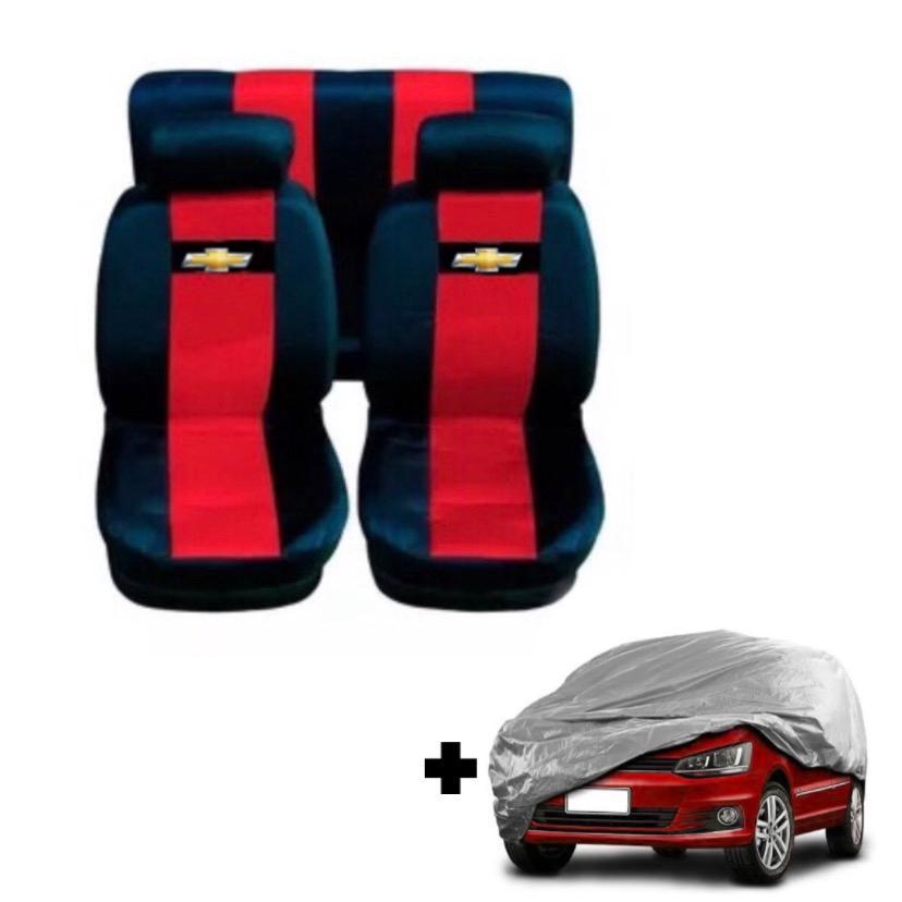 Kit completo Capa banco carro 100% couro +Capa de cobrir Chevrolet COBALT