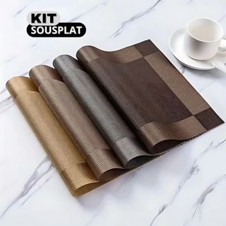 KIT 4 e 6 Jogo Americano Sousplat Mesa Posta Jantar Contém Jogo de Mesa Design em Oferta na Shopee