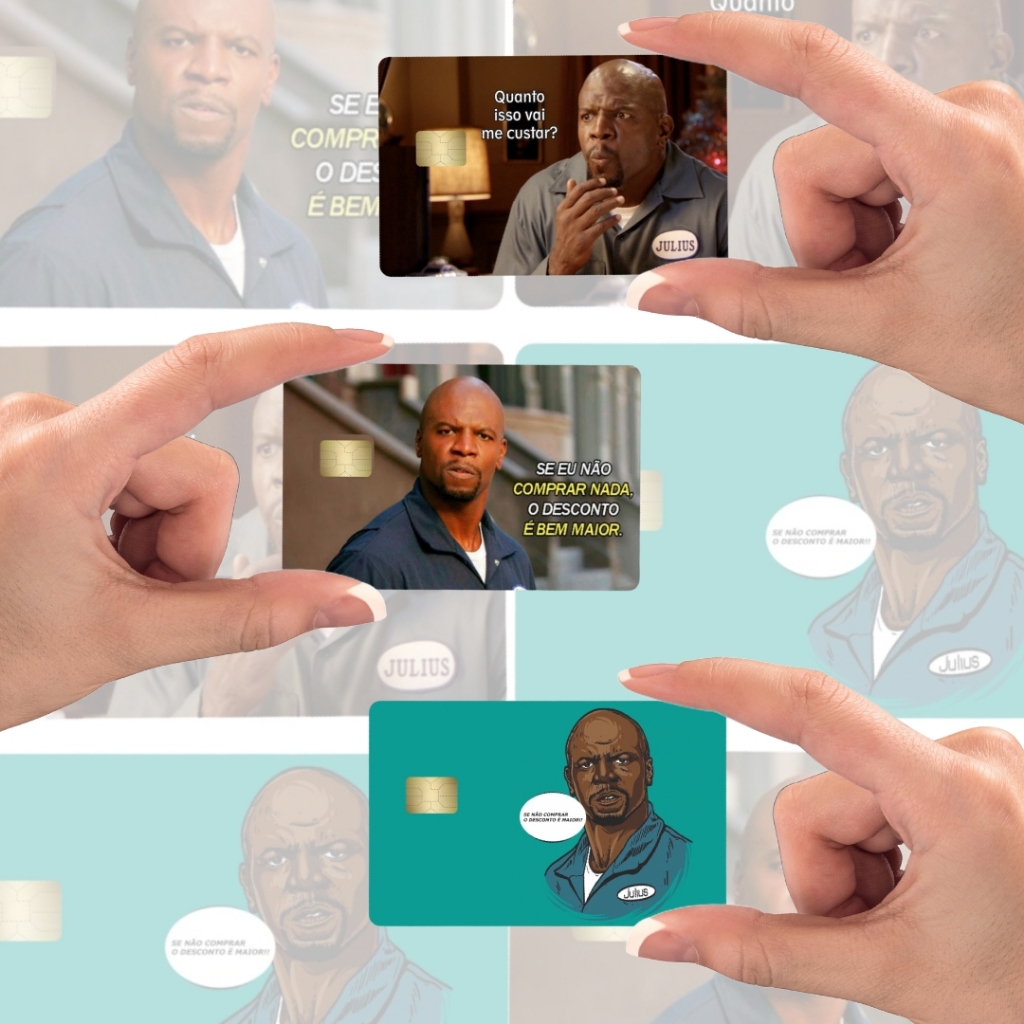 ADESIVO para cartão de crédito e débito SKIN CARD película protetora - Serie Odeio o Cris JULIUS Pai