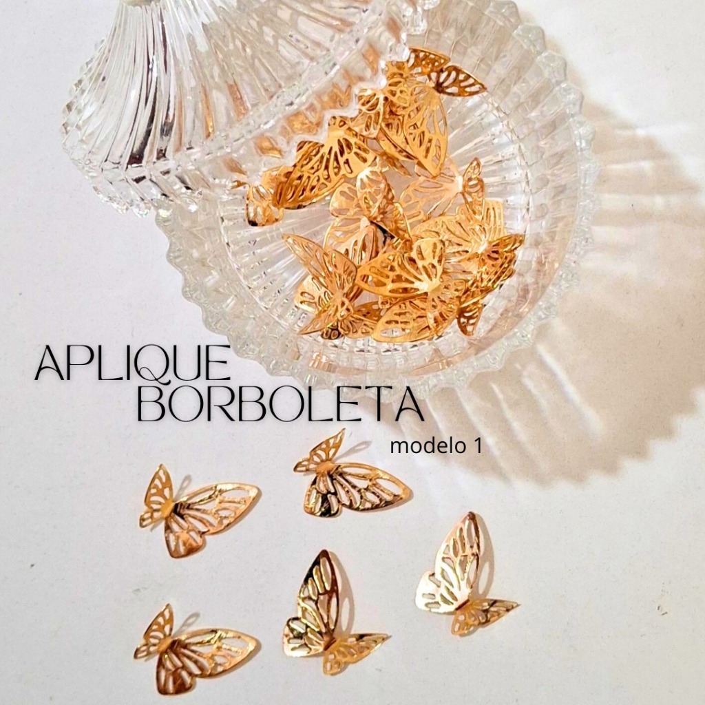 Aplique Metal BORBOLETA MINI (Escolha a partir de 10 Unidades) para Laços e Tiaras em Oferta na Shopee