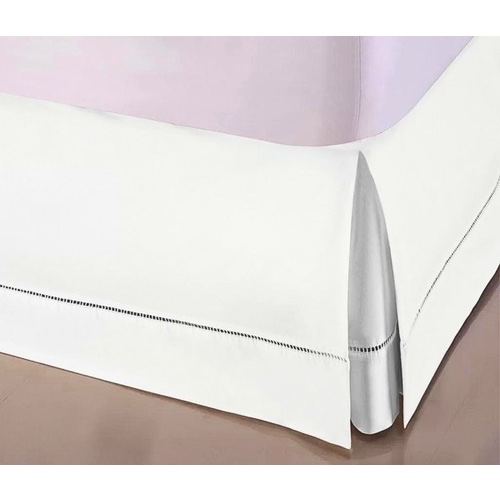 Saia para Cama Box Solteiro Percal 200 Fios Algodão com detalhe em pregas e Ponto Palito em Oferta na Shopee