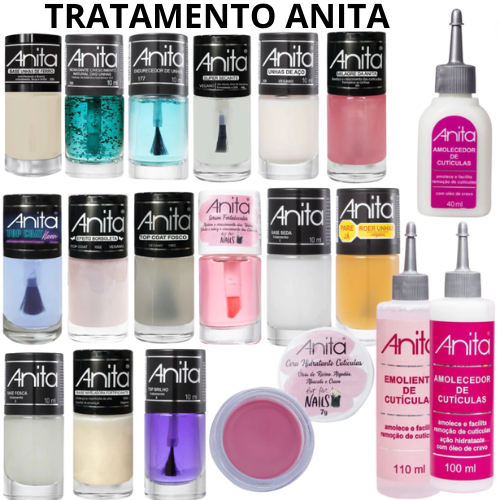 Linha Completa Esmalte TRATAMENTO ANITA em Oferta na Shopee