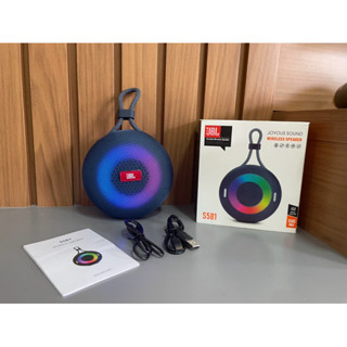 Caixa de som Led e bluetooth S58,resistente a água e a poeira. em Oferta na Shopee