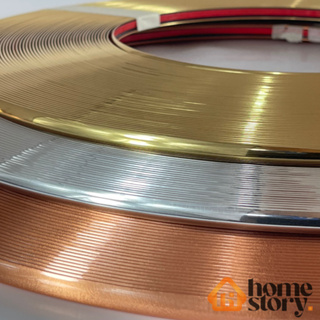 Perfil cantoneira de pvc metalizada de 7MMX4MM com fita dupla face com 3 Metros em Oferta na Shopee