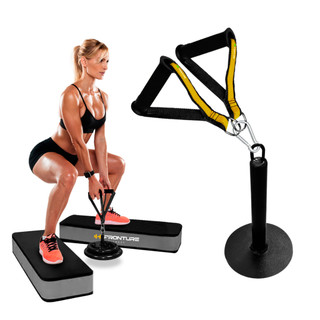 Suporte Agachamento Sumô e Puxador Nylon Anilhas Academia Gluteo e Perna Treino Musculação Em Casa
