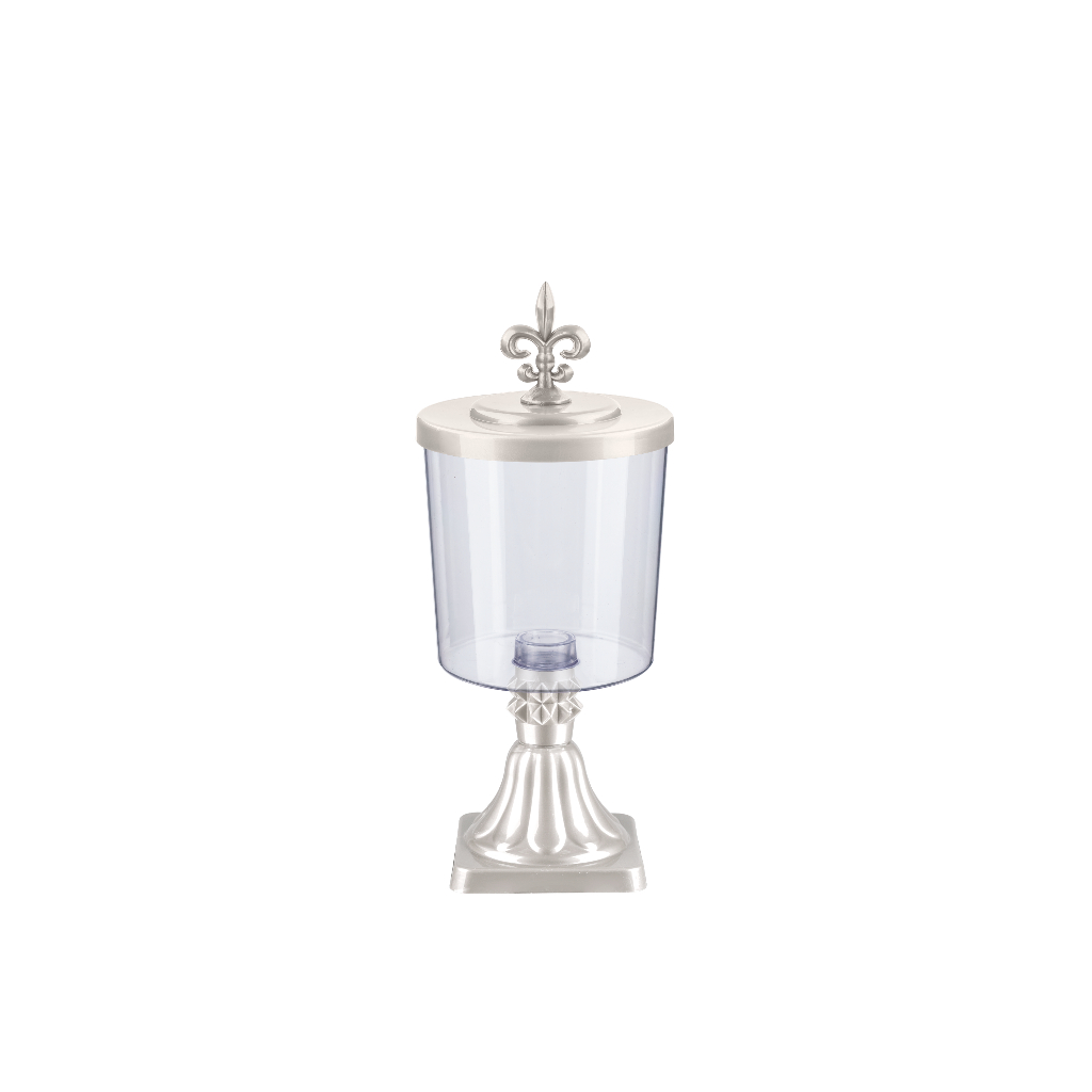 Kit 5 Baleiros Grego Com Tampa - Bomboniere Cristal - Potiche Decorativo