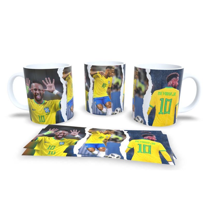 Caneca Neymar Jr Seleção Brasileira All Hilal Paris Saint Germain Personalizada