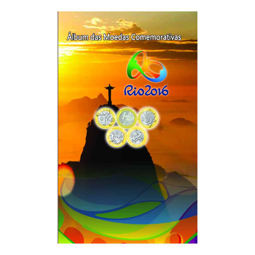 Álbum para moedas das olimpíadas Rio 2016 - organizer - compacto modelo 2