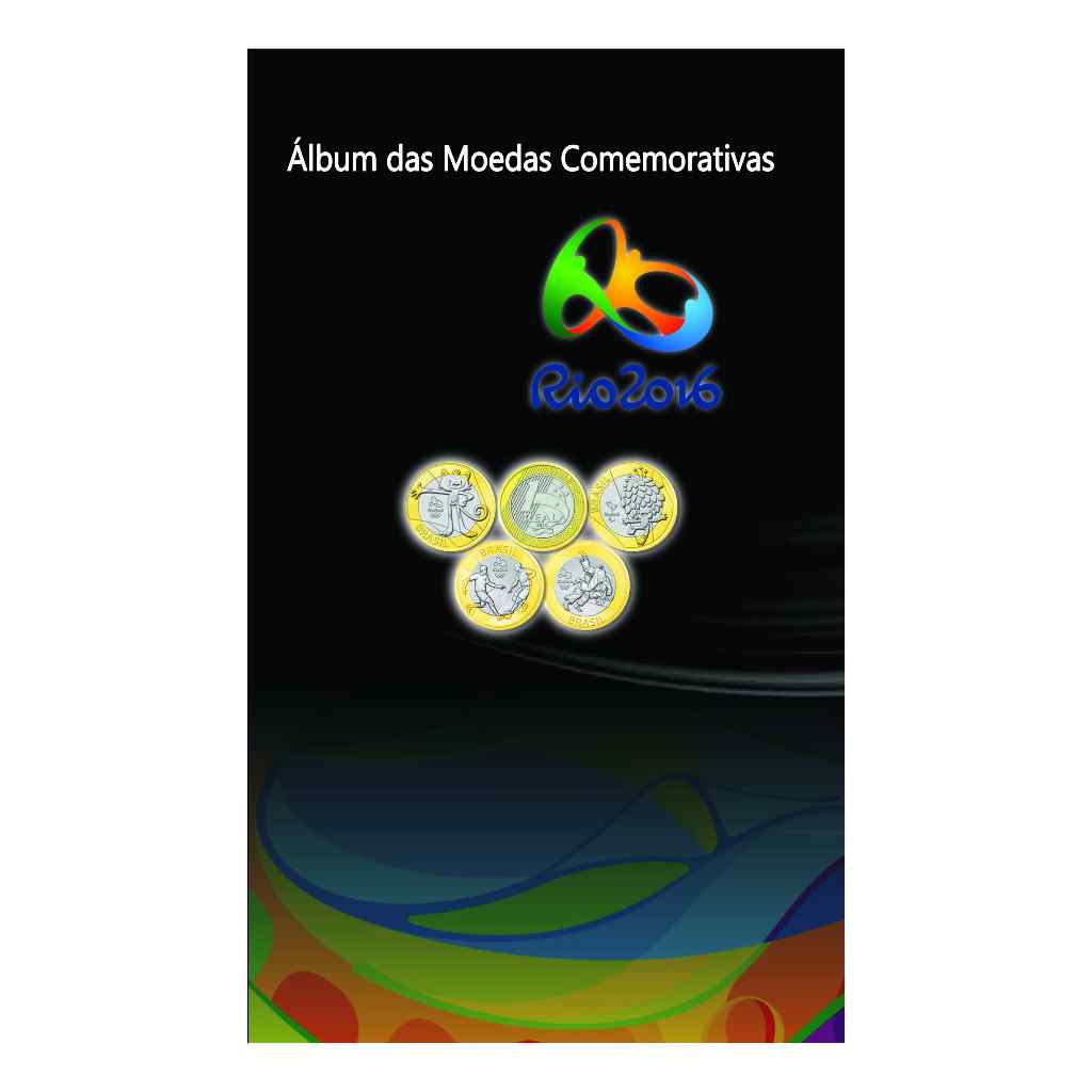 Álbum para moedas das Olimpíadas Rio 2016 - organizer - Compacto - modelo 5