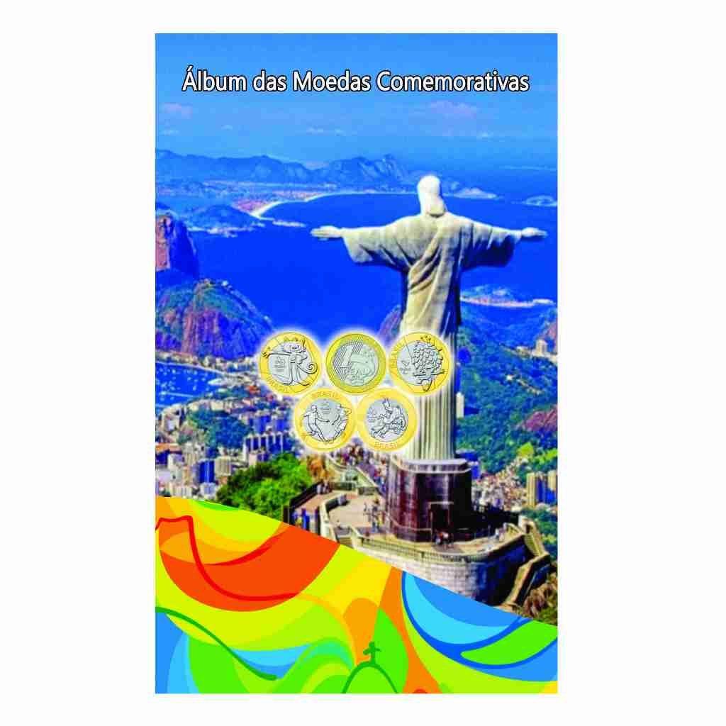 Álbum para moedas das Olimpíadas Rio 2016 - Compacto - modelo 1