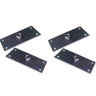 Kit 4 Chapinha Chapa Reta Fixação Pé Palito Base Metal Aço Pé Móveis Rosca 5/16