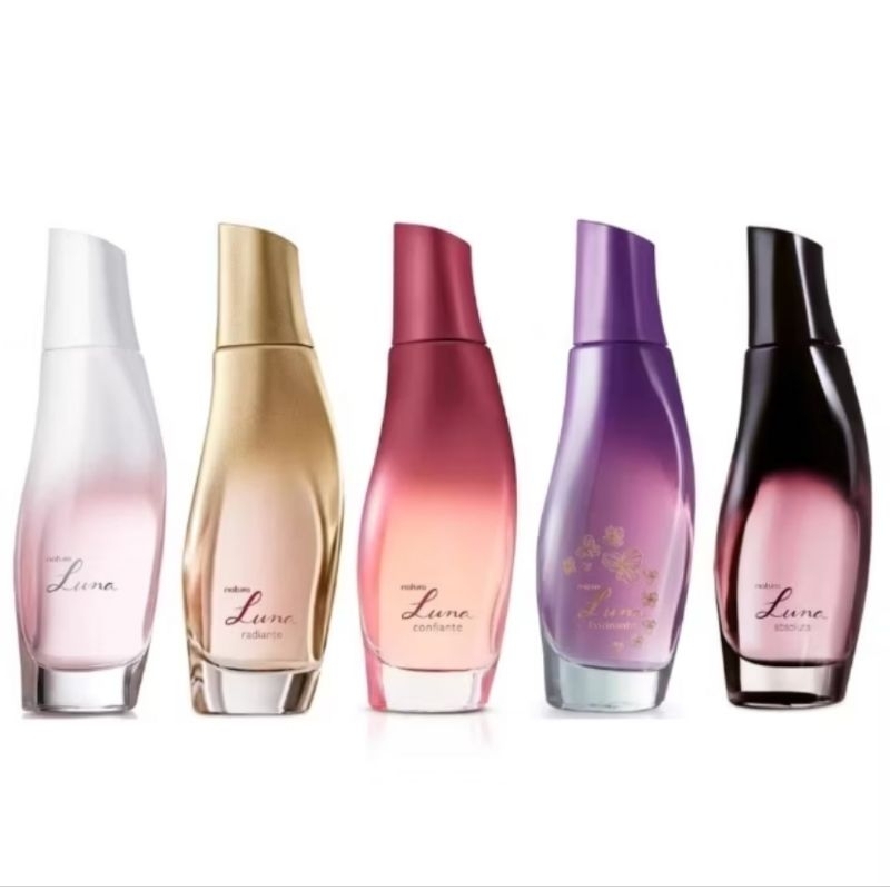 Luna Natura 25ml/75ml Colônia Feminina Tradicional,  Confiante, Absoluta, Coragem, Rosé, Luna Nuit