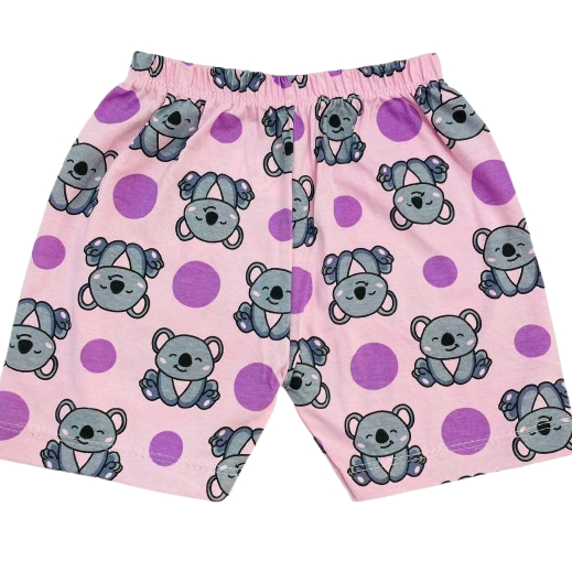 Short Malha Estampado Com Barra Estampa Sortida 1 A 3 Anos 602162