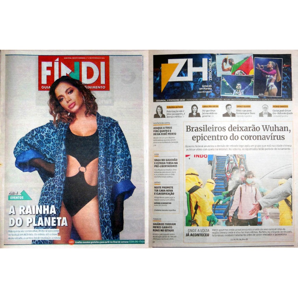 Jornal Zero Hora Findi Anitta Planeta Atlântida - Fevereiro 2020
