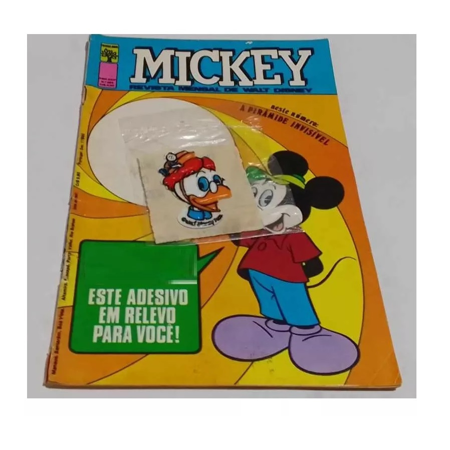 Hq Mickey N 284 Editora Abril 1976 Usado Raríssima Com Brinde Adesivo Auto Relevo (Usado)