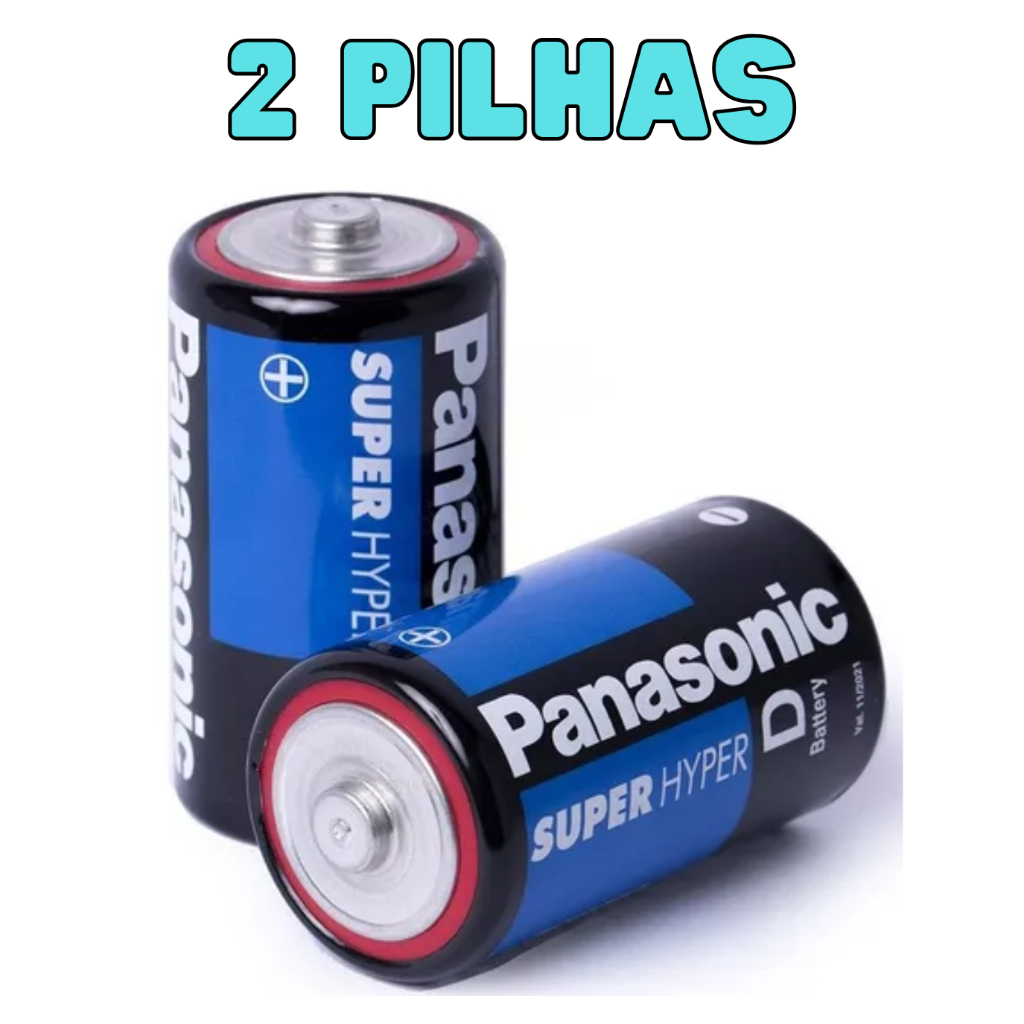 Pilha D Grande Comum Zinco Carvão Panasonic 1 Cartela- 2 Pilhas em Oferta na Shopee