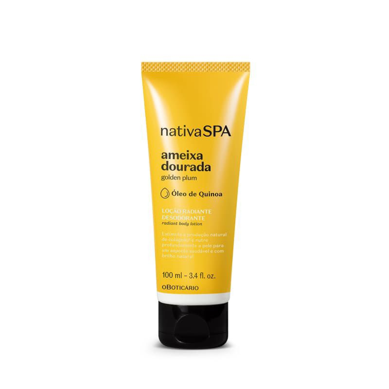 kit Loção Radiante Corp. Ameixa Dourada 100ml [Nat. Spa O Boticário] / Loção avelud. desod. nativa SPA cereja rouge 50ml