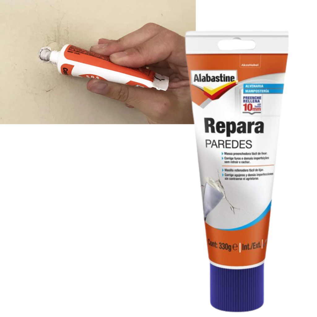 Reparadora de Paredes e Tapa Furo Massa em bisnaga 330g Alabastine em Oferta na Shopee
