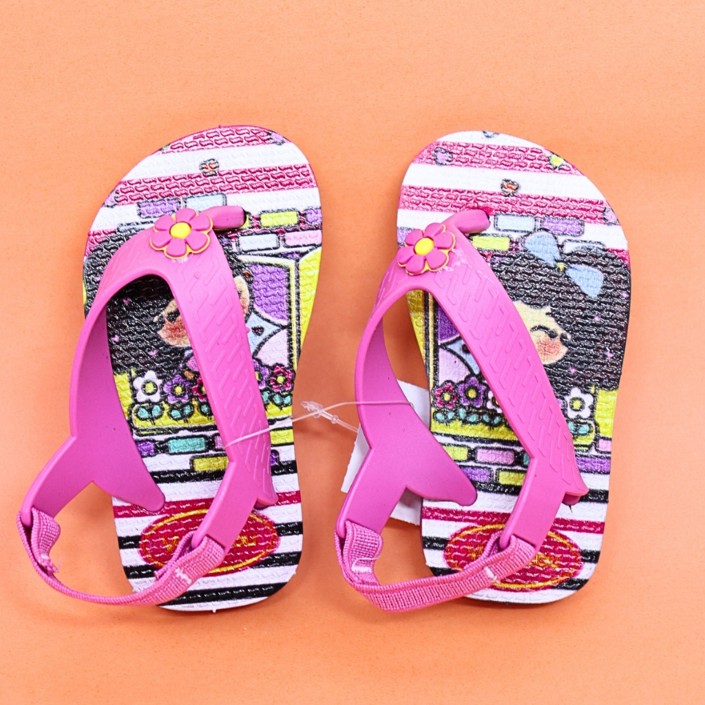 Chinelo Infantil Feminino Com Elástico Anatômico Confortável Antiderrapante E Charmoso