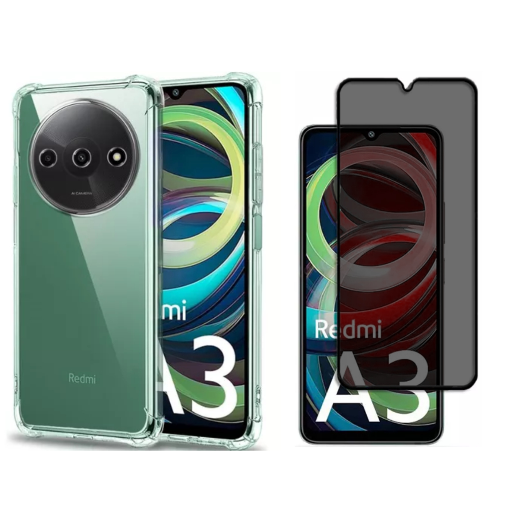 Película Privacidade Xiaomi Redmi A3 Novo + Capa Anti Shock Capinha em Oferta na Shopee