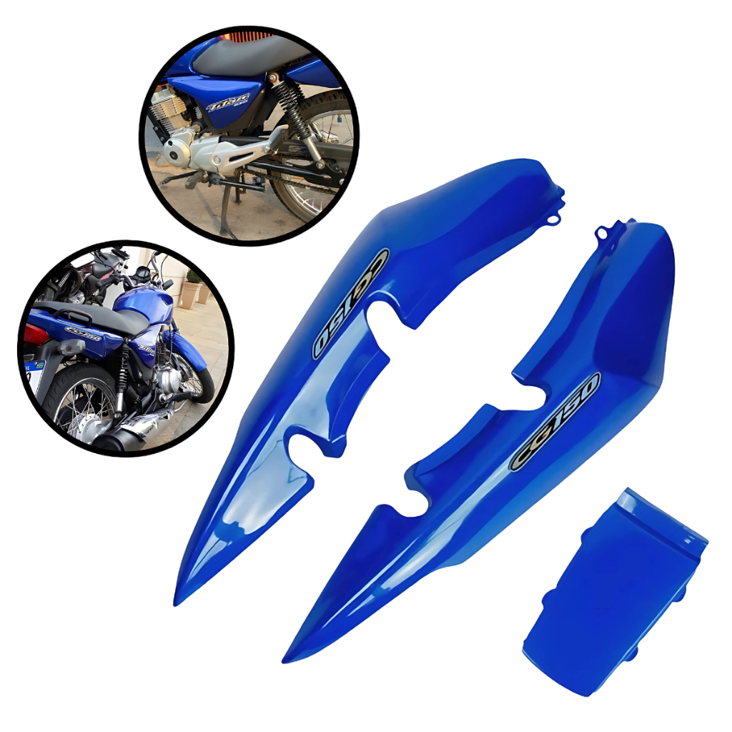Carenagem Traseira Rabeta Titan 150 Azul 2004 a 2008 + Adesivos Completo Pintura Envernizada com Brilho em Oferta na Shopee