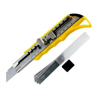 Estilete Profissional Multiuso Trava Automática 18mm 3 Lâminas Extras OI-5100 em Oferta na Shopee