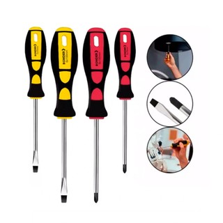 Kit 4 Chaves - 2 Chave de Fenda e 2 Phillips Ponta Imantada e Cabo Emborrachado em Oferta na Shopee