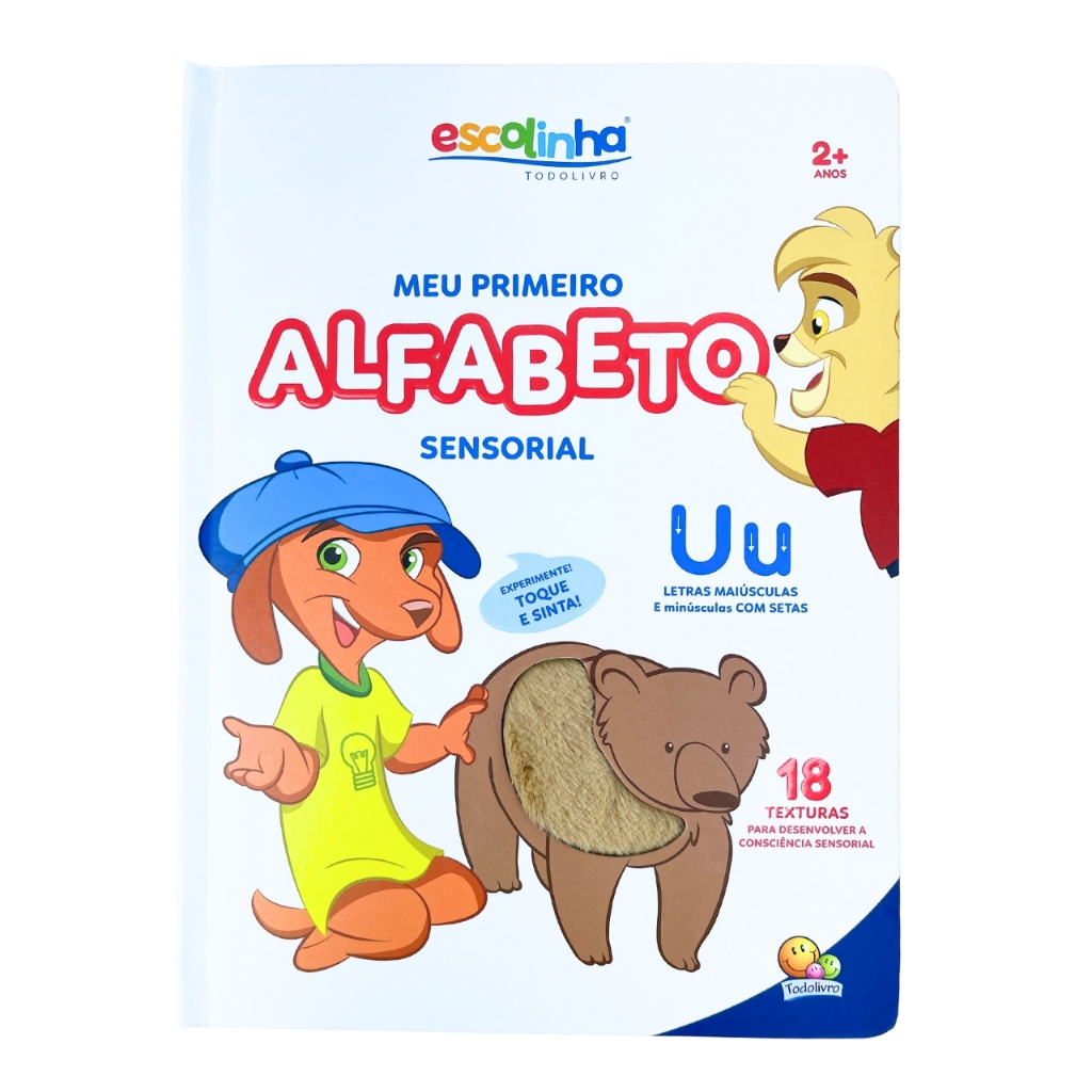 Livro Alfabeto Sensorial Toque e Sinta Interativo Livros Infantis Educativos Livro Para Bebê