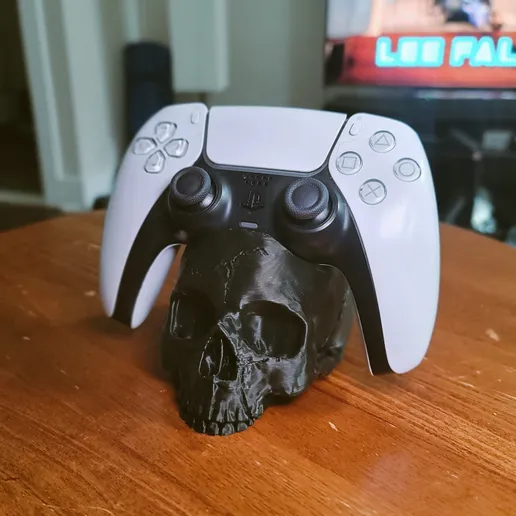 Suporte Controle PS5 Dualshock Joystick PS5 Playstation 5 Gamer Criativo Caveira Setup Gamer