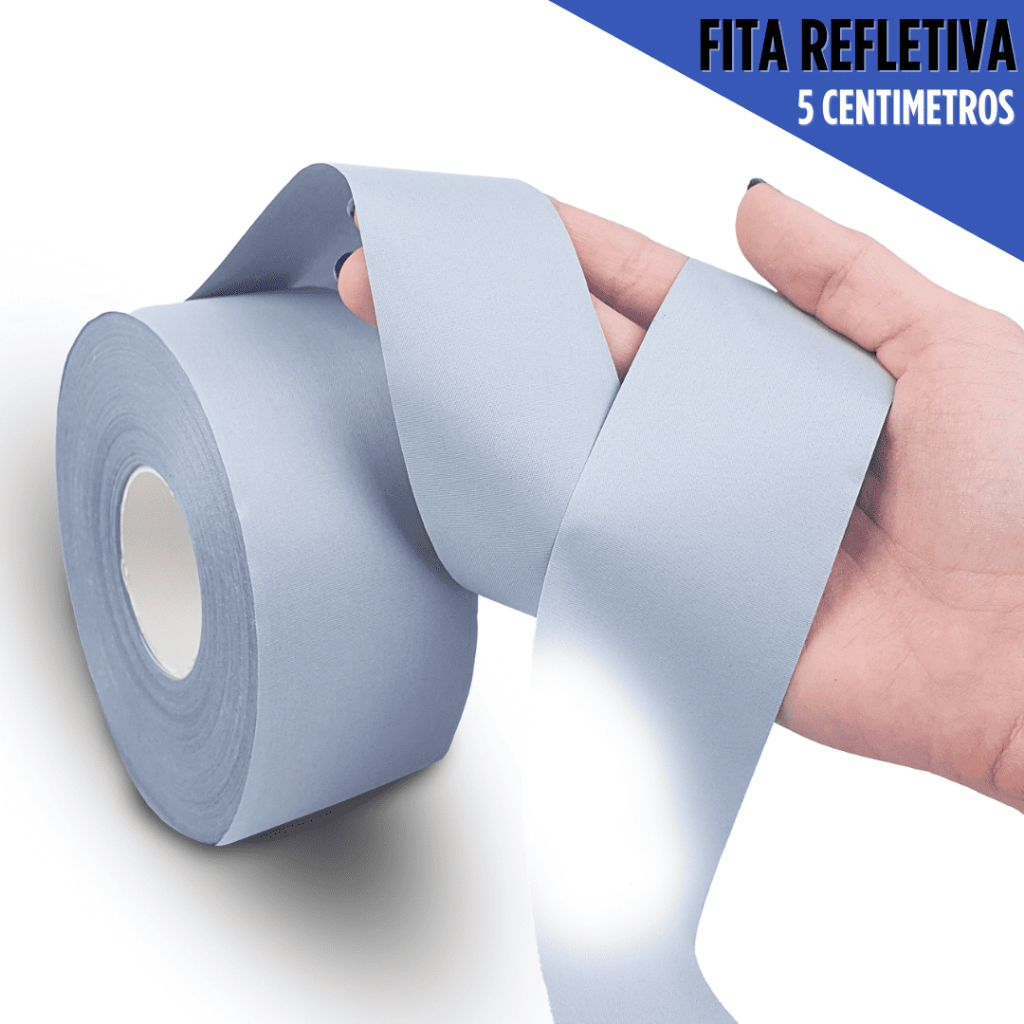 Fita Faixa Refletiva V2 Rolo com 100 metros 5 cm - Mazzal