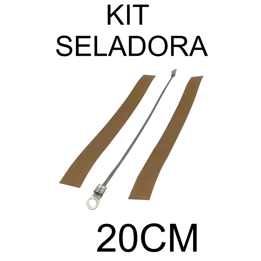 Kit Reparo Seladora 20cm – Resistência + Fita Teflon – Manutenção Seladora Plástica