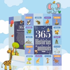 Livro Infantil Bebê 365 Histórias de Animais - Ler e Sonhar Lindas Historias e Ilustrações Para Crianças