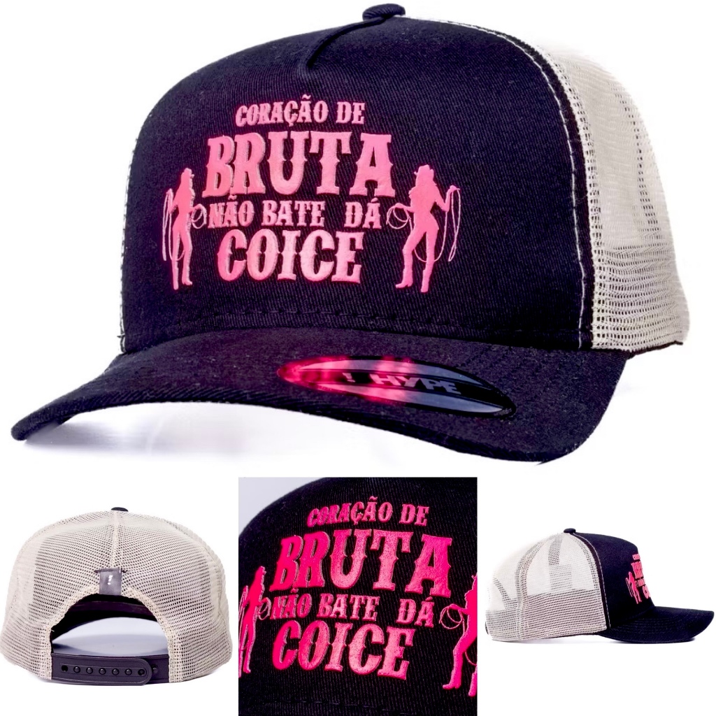 Boné Country Agro Sertanejo Rural Aba Curva Redinha com Regulador Confortável Encaixe Perfeito Coração de Bruta Novidade