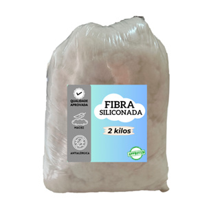 Fibra siliconada 2Kg Branco Enchimento Travesseiro Almofadas em Oferta na Shopee