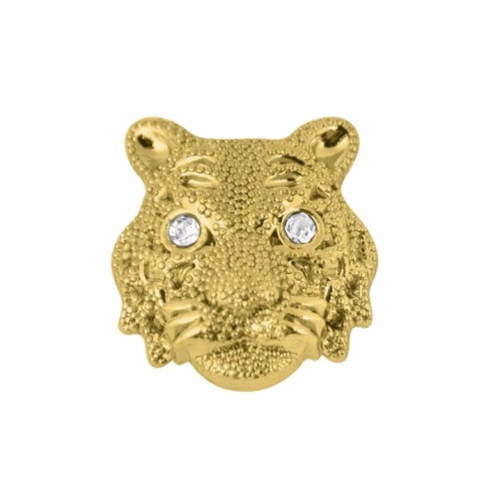 Passador Tigre Dourado Enfeite, Artesanato, Metal para Pulseira, Bracelete, Bijuteria (01 unid)