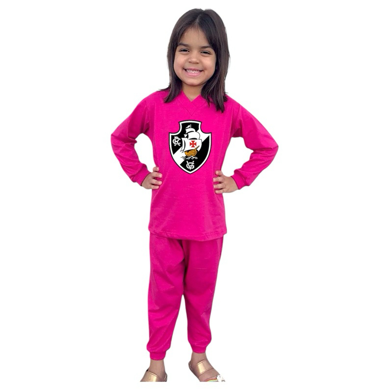 Pijama Infantil Feminino Masculino Longo Time Futebol em Oferta na Shopee