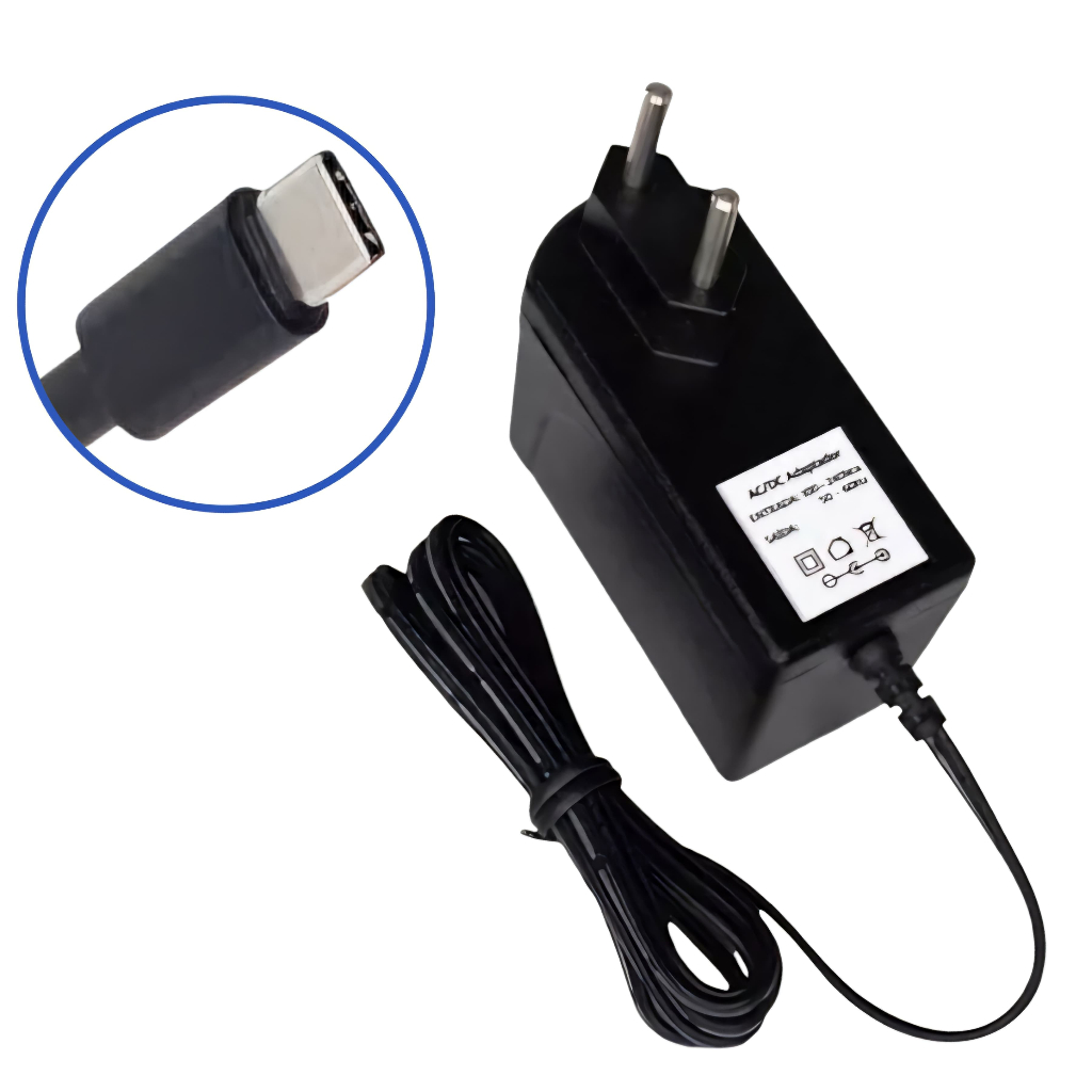 Fonte Carregador Bivolt Para Notebook 15V 2A Type C