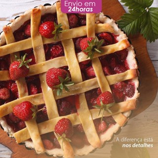 Forma De Torta Com Fundo Removível 24cm Antiaderente em Oferta na Shopee
