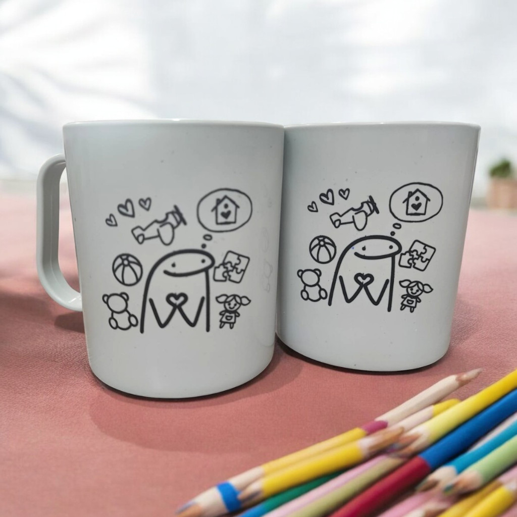 Caneca dia das crianças magica interativa- reutilizavel, infantil, plastico, brinquedos