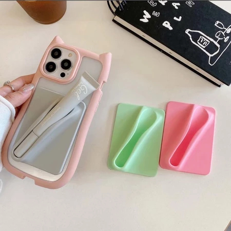 Suporte de Celular De Luxo POP Socket suporte com armazenamento de Gloss Batom fácil de coloca na capa apronta entrega