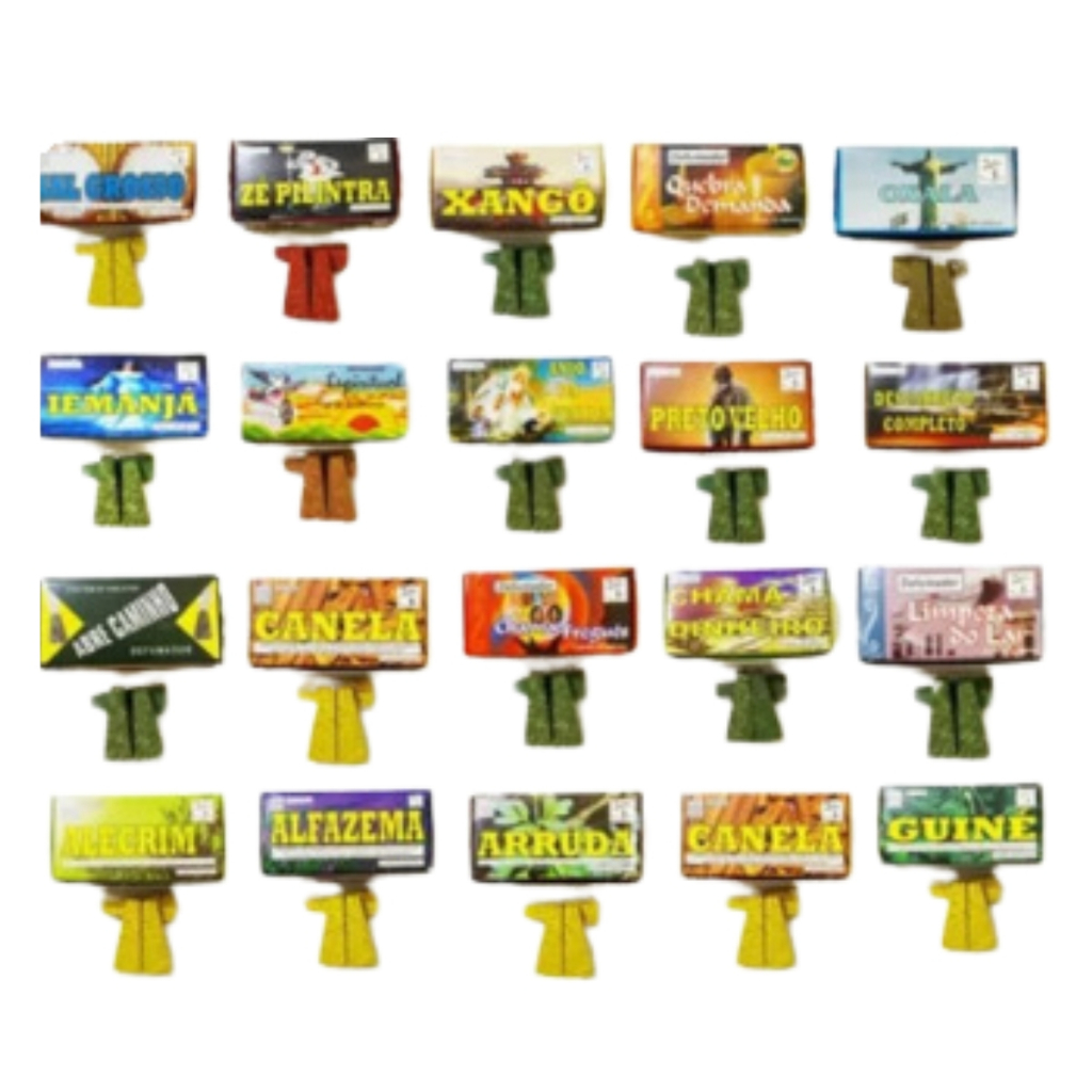 Defumador 60 Tabletes Natureza Espiritual - Kit 3 Caixas Sortidas Incenso de Tablete Limpeza Natureza Espiritual Defuma