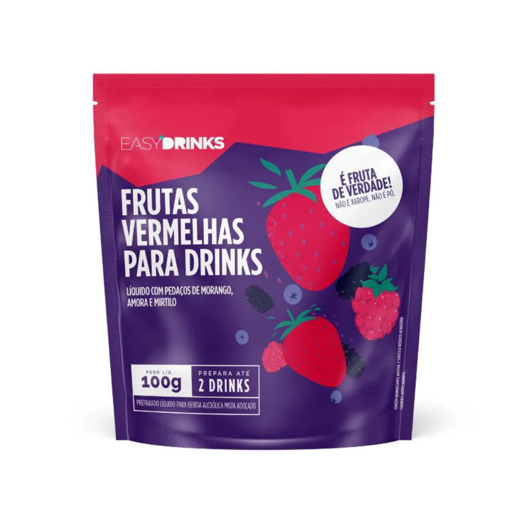 Sachê Preparo para Drinks Frutas Vermelhas Easy Drinks 100g em Oferta na Shopee